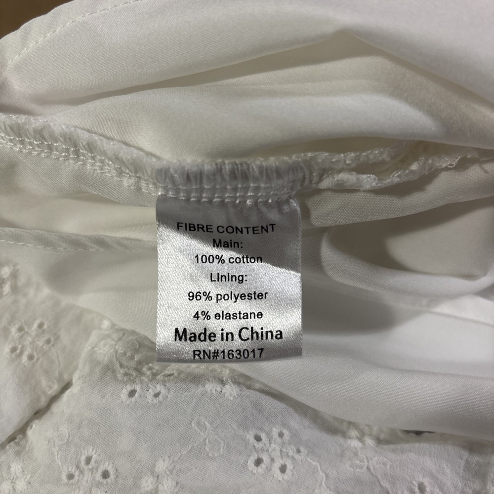 Princess Polly Flowerchild Halter Mini Dress White Eyelet Cotton US 2 NWT Flaw - Picture 11 of 14